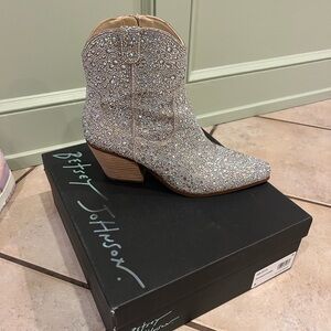 Betsey Johnson Sparkling Rhinestone “Diva” Boots